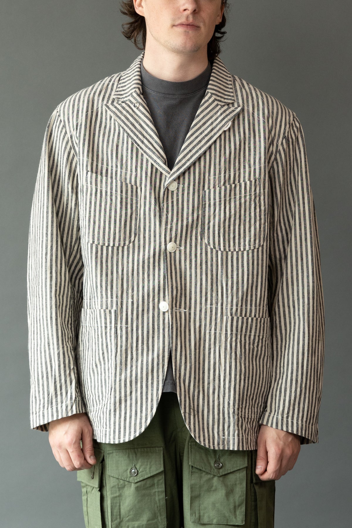Engineered Garments - Bedford Jacket - Natural/Black LC Stripe - Canoe Club