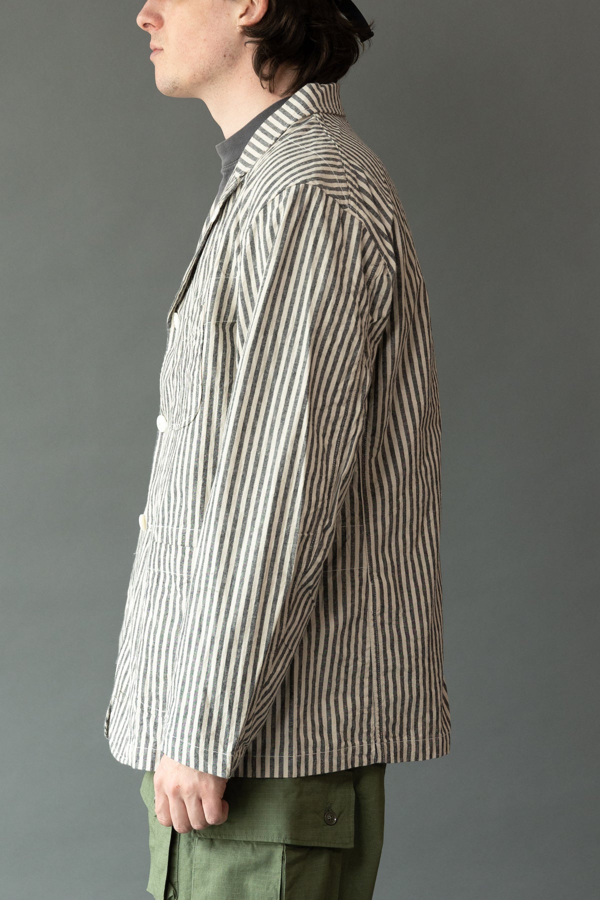 Engineered Garments - Bedford Jacket - Natural/Black LC Stripe - Canoe Club