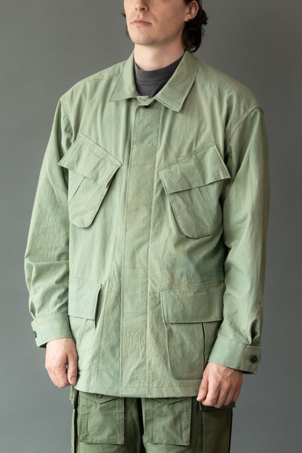 Engineered Garments - Jungle Fatigue Jacket - Olive Cotton Sheeting - Canoe Club