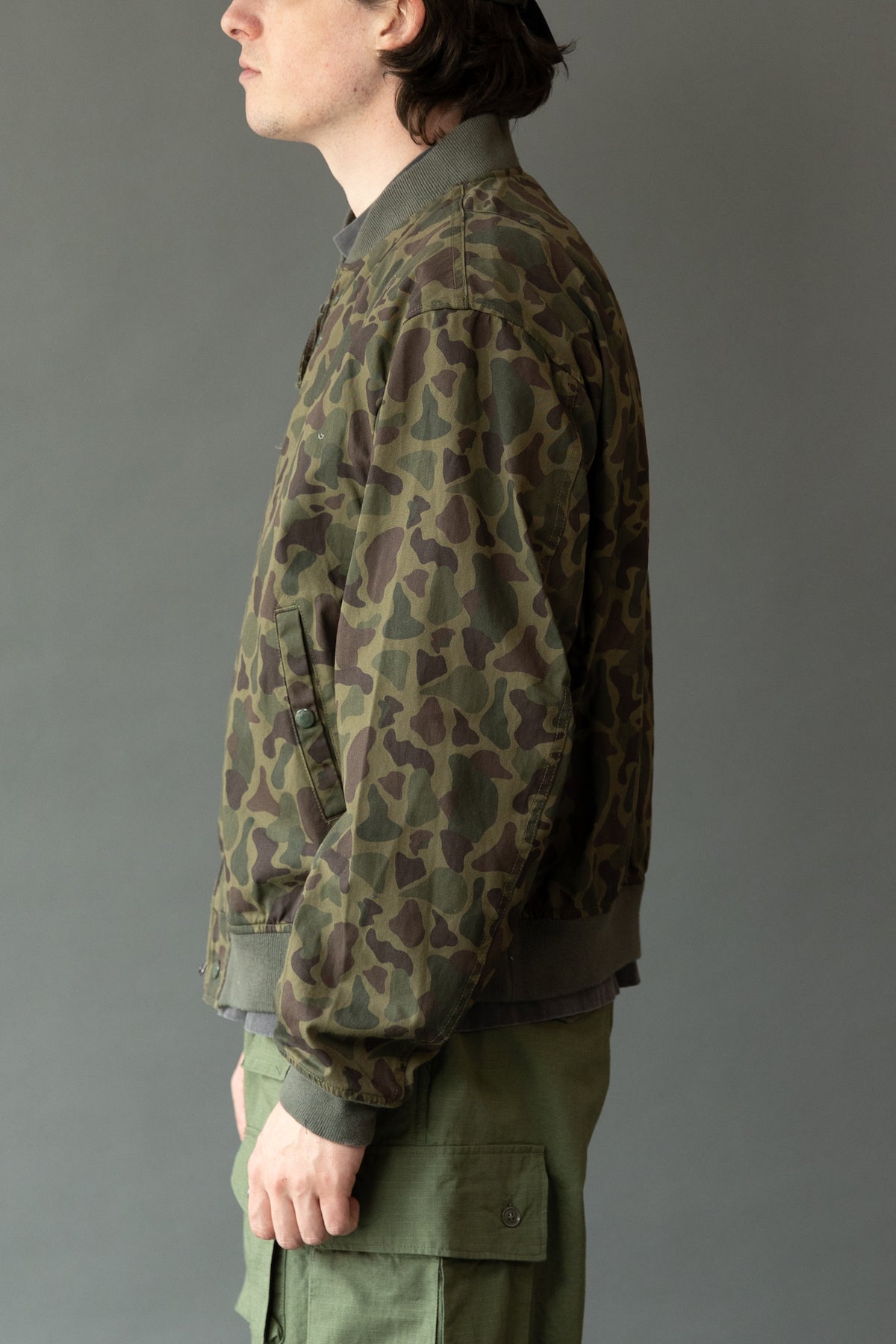 Engineered Garments - Aviator Jacket - Olive Camo 6.5oz Flat Twill - Canoe Club