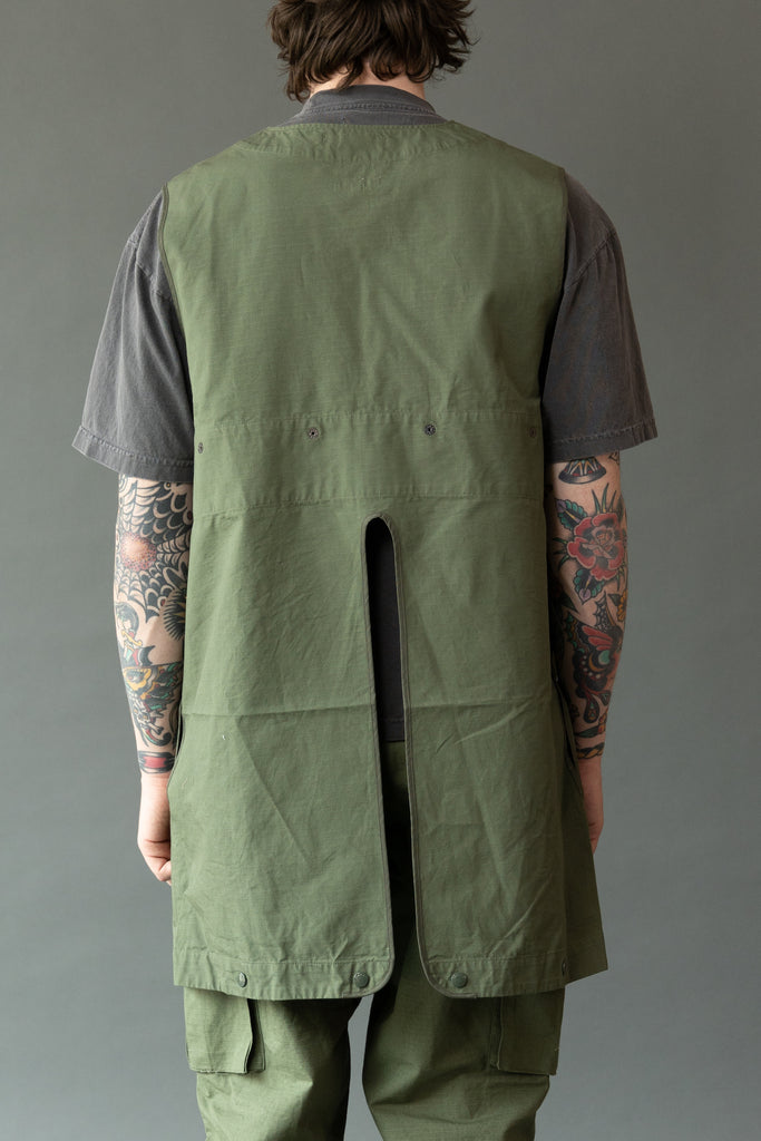 Engineered Garments - Liner Vest - Olive Cotton Ripstop - Canoe Club