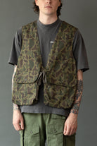 Engineered Garments - Fowl Vest - Olive Camo 6.5oz Flat Twill - Canoe Club