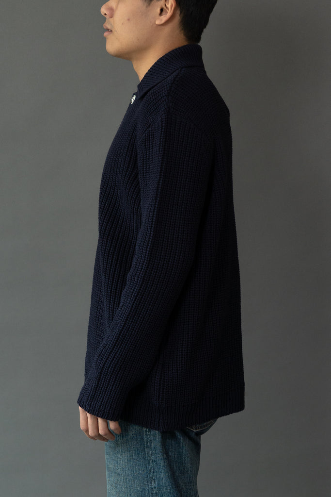 Our Legacy - Big Piquet - Navy Chunky Cotton Rib - Canoe Club