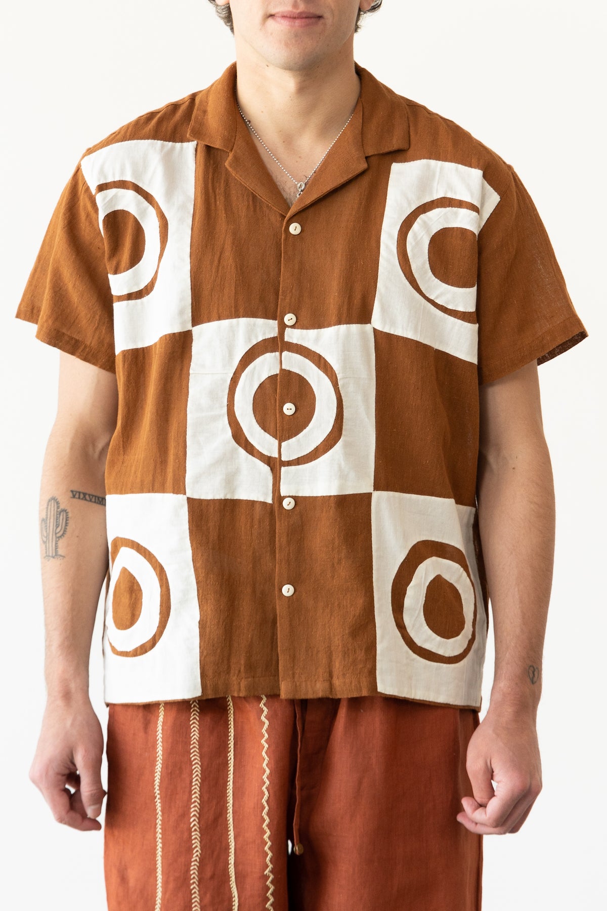 Harago - Patchwork Shirt - Brown - Canoe Club