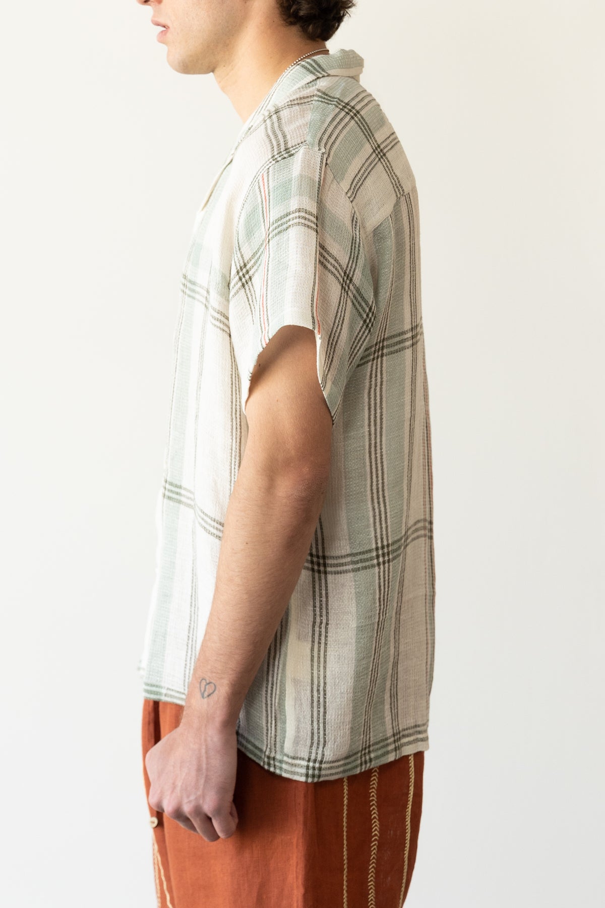 Harago - Textured Linen Shirt - Off White - Canoe Club