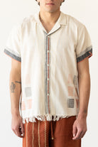 Harago - Jamdani Scarf Shirt - Off White - Canoe Club