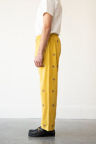 Harago - Amber Embroidered Pants - Yellow - Canoe Club
