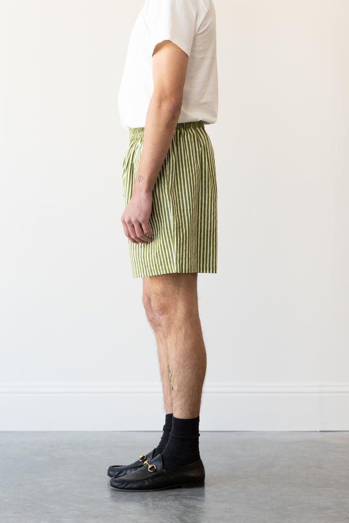 Harago - Stripe Shorts - Green - Canoe Club