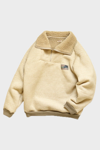 Kapital BOA Fleece ZIP ALPINE Pullover | Ecru | Canoe Club