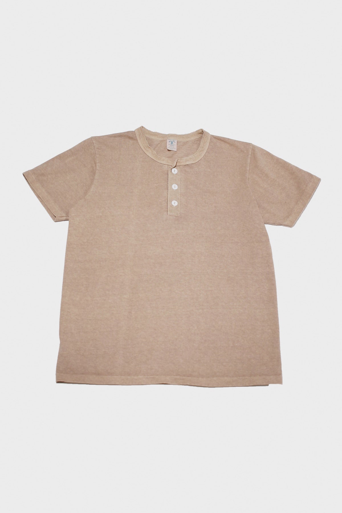 Velva Sheen - Short Sleeve Henley - Latte Pigment Dye - Canoe Club