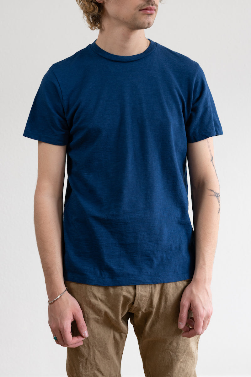 Velva Sheen - Short Sleeve Rolled Tee - Blue - Canoe Club