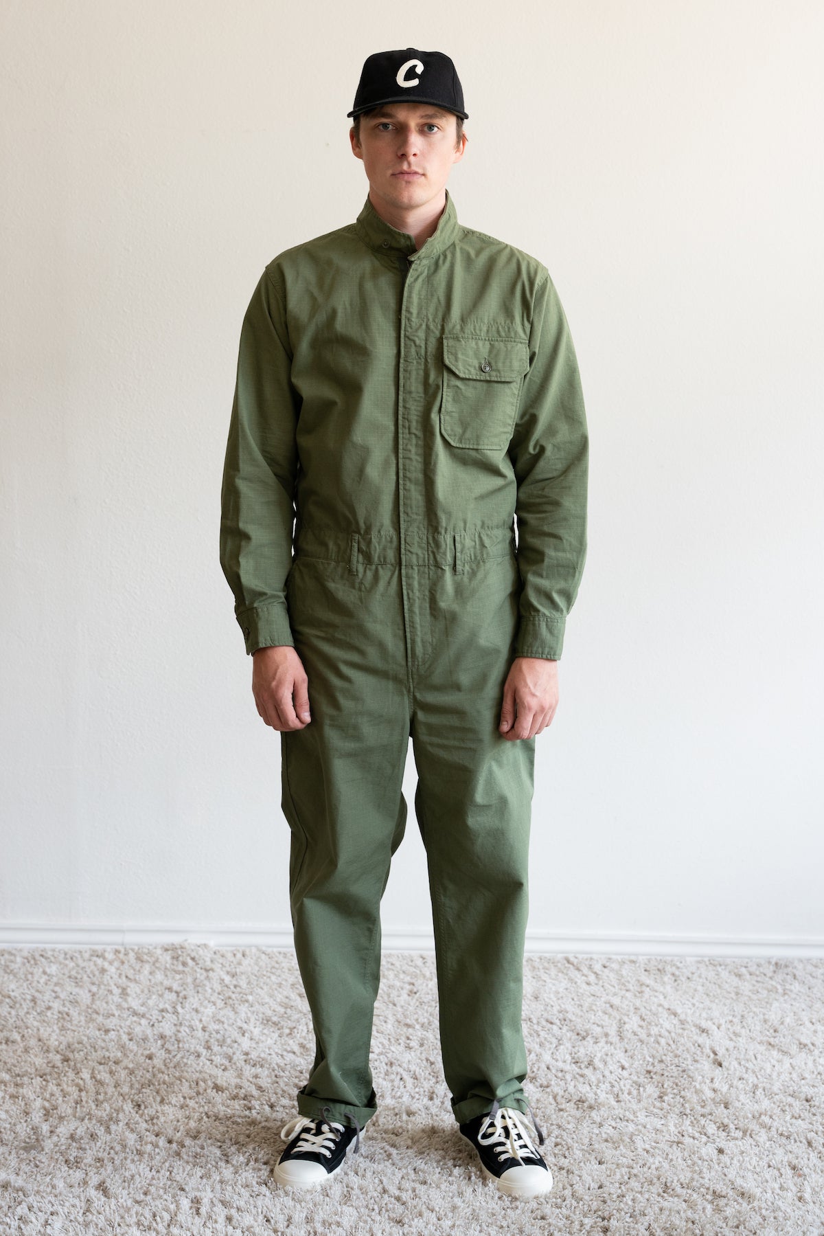 Racing Suit - Olive Cotton Ripstop