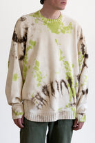 Kapital - 5G Cotton Knit Dolman Sweater (ASHBURY DYED) - Lt. Green/Brown - Canoe Club