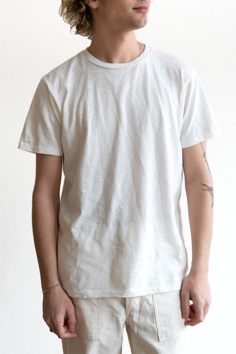 Velva Sheen - Short Sleeve Rolled Tee - White - Canoe Club