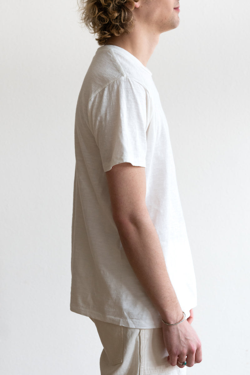 Velva Sheen - Short Sleeve Rolled Tee - White - Canoe Club