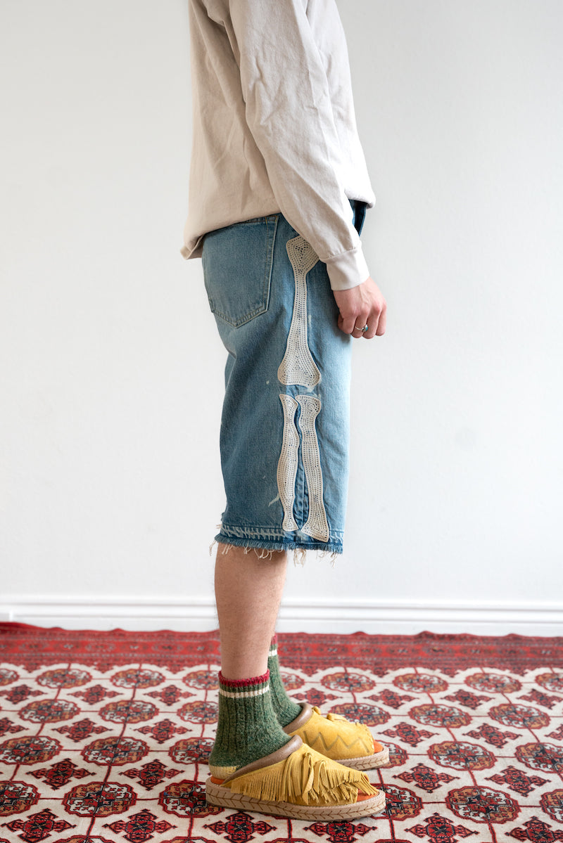 パンツ KAPITAL 14OZ DENIM 5P SHORT PANTS 34 Kapital 14oz Denim 5P Shorts (BONE) | Pro | Canoe Club