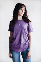 Kapital - Gauze Jersey Crew Pocket T - Purple - Canoe Club