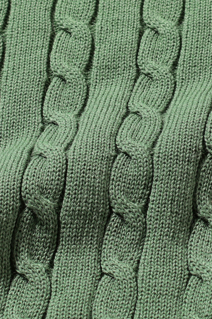 Beams Plus - Knit Polo Cable - Green - Canoe Club