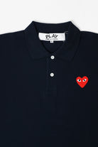 Comme des Garçons PLAY - Red Heart Polo - Navy - Canoe Club
