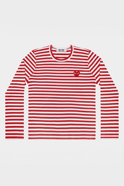 cdg-play-red-heart-striped-t-