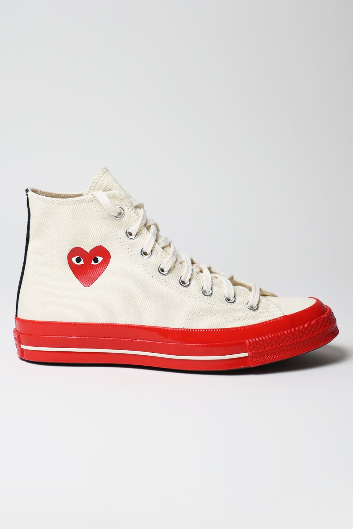 CdG PLAY x Converse Red Sole Hi - Off White