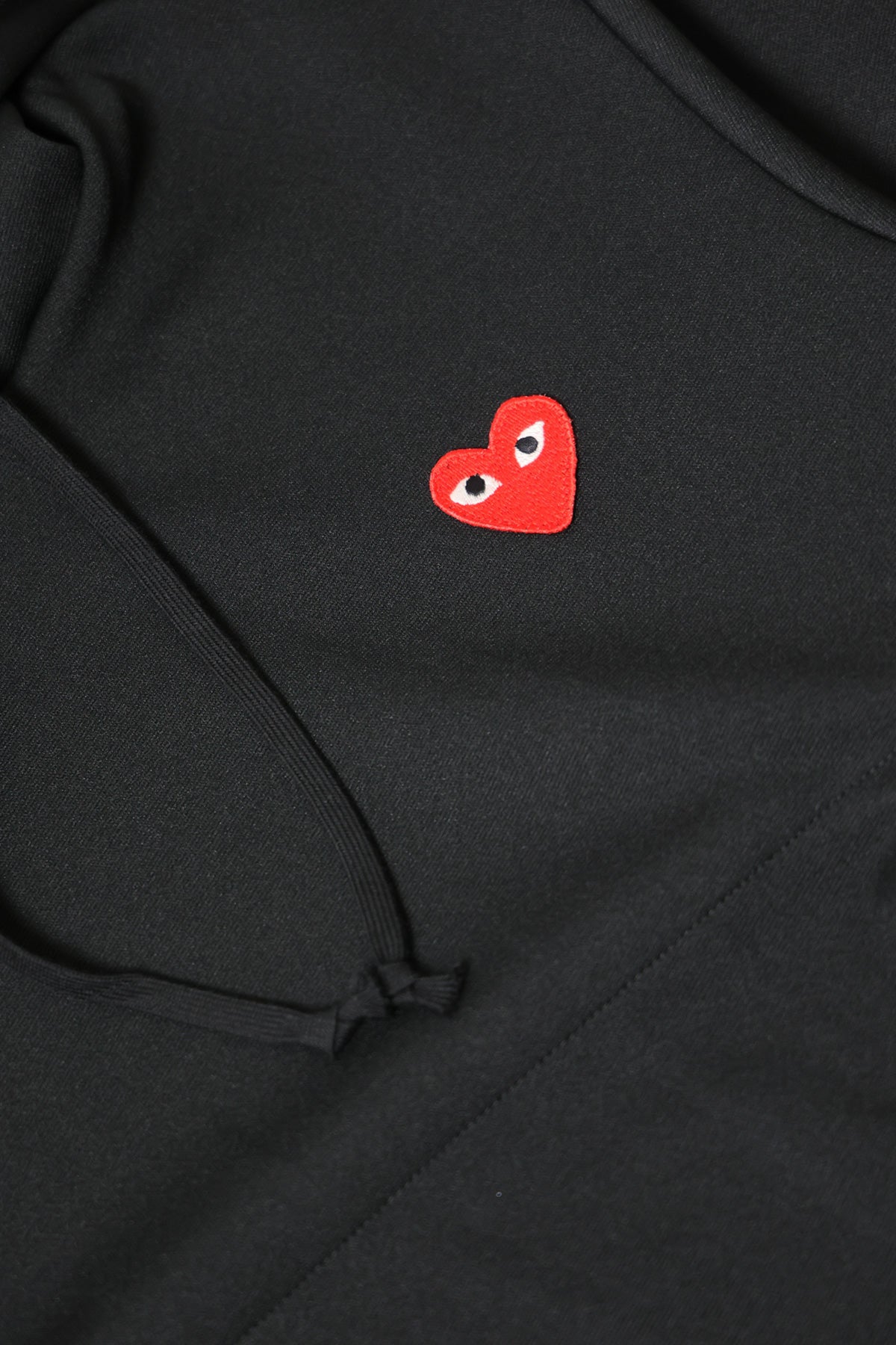 Comme des Garçons PLAY - Red Heart Hooded Sweatshirt- Black - Canoe Club