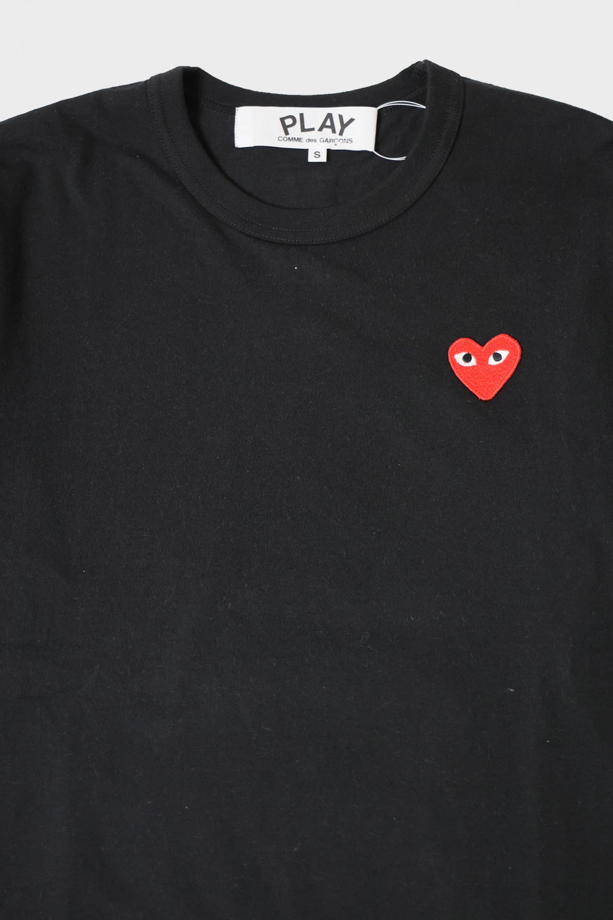Comme des Garçons PLAY - Red Heart Long Sleeve T-Shirt - Black - Canoe Club