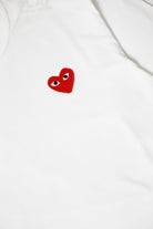 Comme des Garçons PLAY - Red Heart Long Sleeve T-Shirt - White - Canoe Club