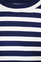 Comme des Garçons PLAY - Red Heart Striped T-Shirt - Navy/White - Canoe Club
