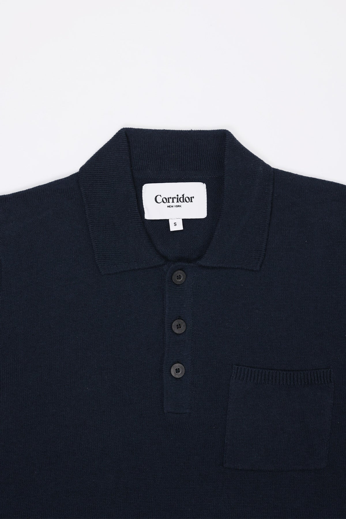 Corridor - Knit Slouchy Polo - Midnight - Canoe Club