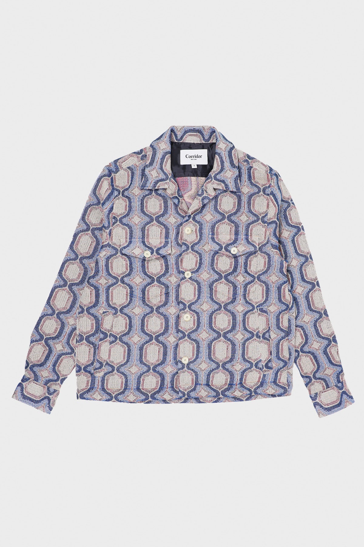 Corridor - Mosaic Military Jacket - Blue - Canoe Club
