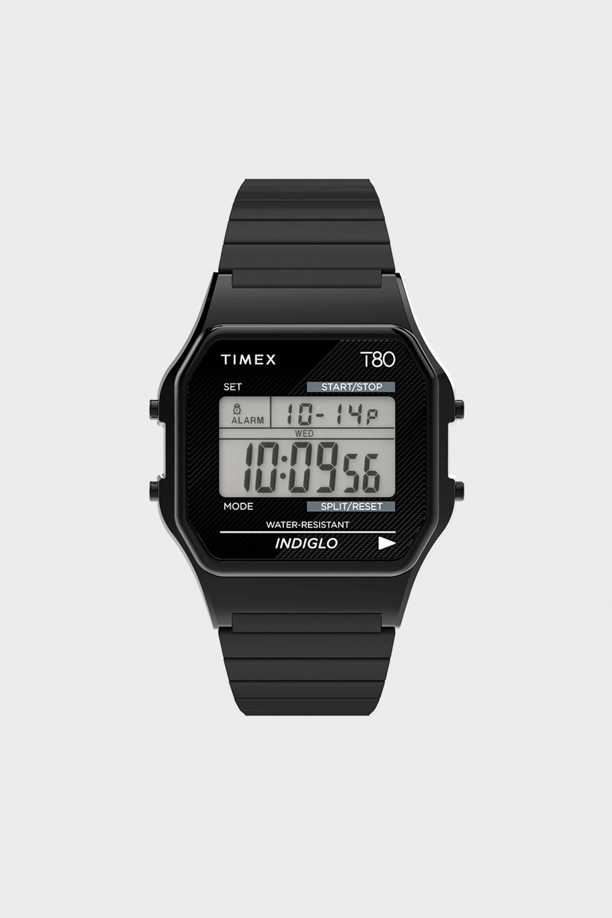 Timex - Timex T80 34mm Stainless Steel Expansion Band Watch - Black - Canoe Club