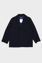 Document - Hopsack Oversized Blazer - Navy - Canoe Club
