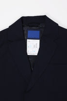 Document - Hopsack Oversized Blazer - Navy - Canoe Club