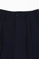 Document - Hopsack Wide & Easy Trousers - Navy - Canoe Club