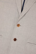Document - Irish Linen Relaxed Jacket - Beige - Canoe Club