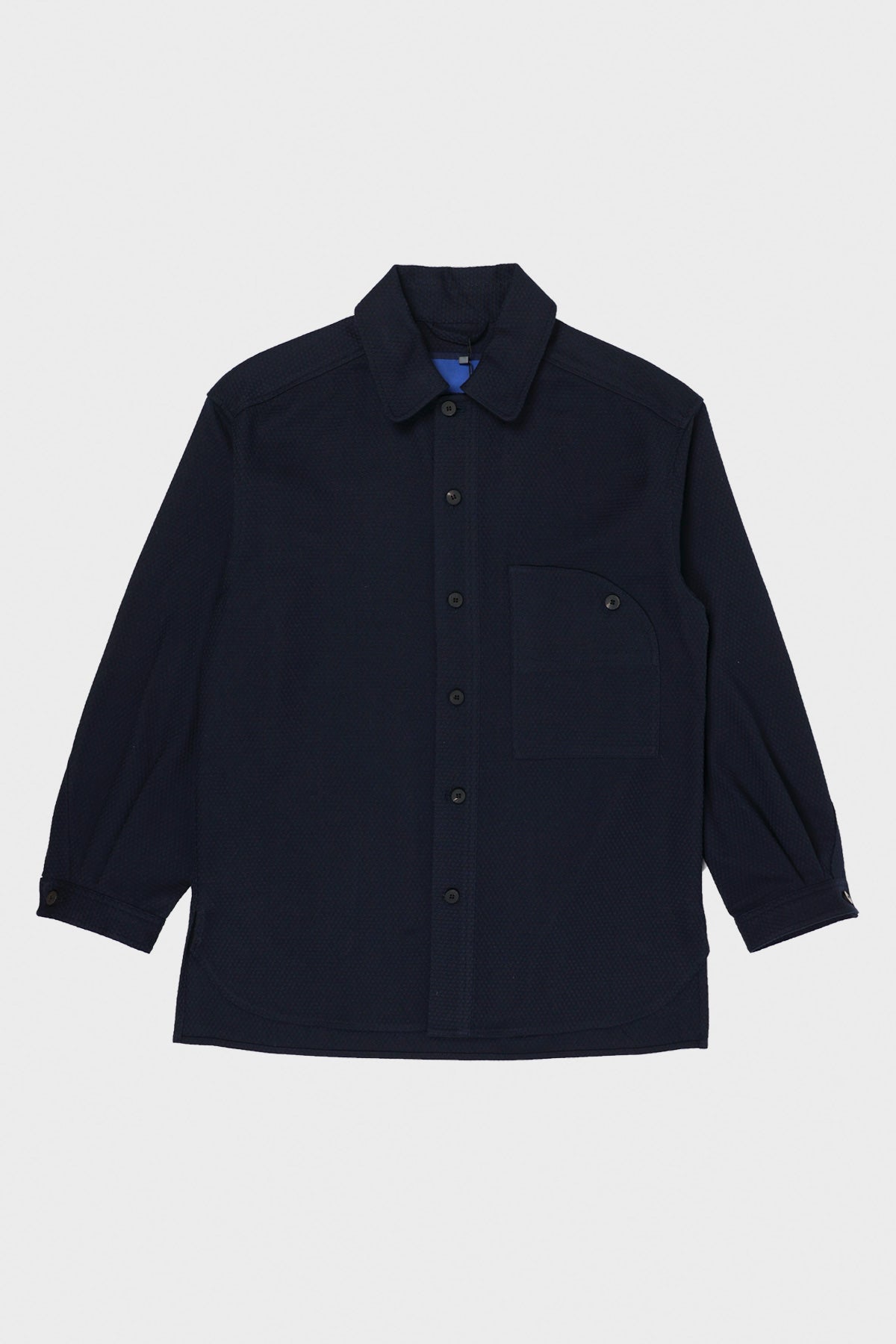 Document - Jacquard Cotton Shirt - Navy - Canoe Club
