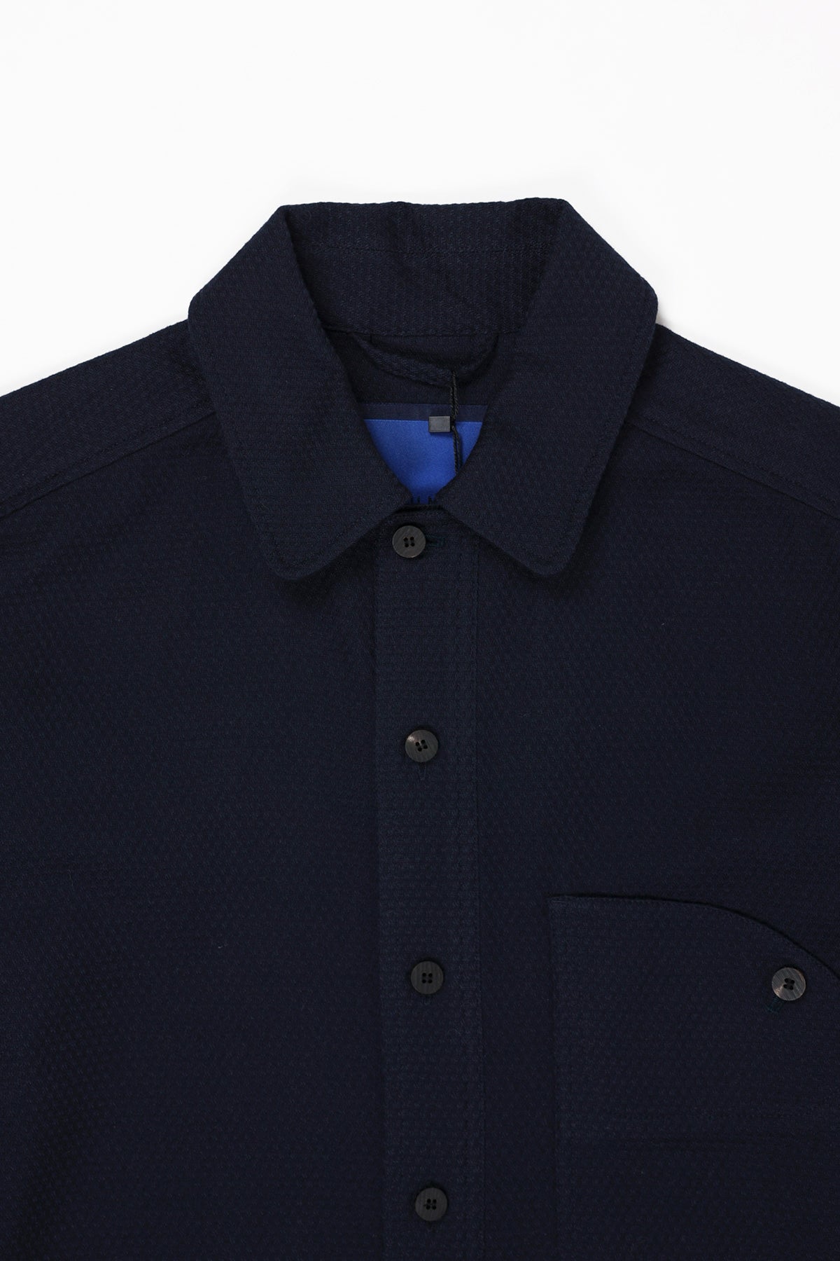 Document - Jacquard Cotton Shirt - Navy - Canoe Club