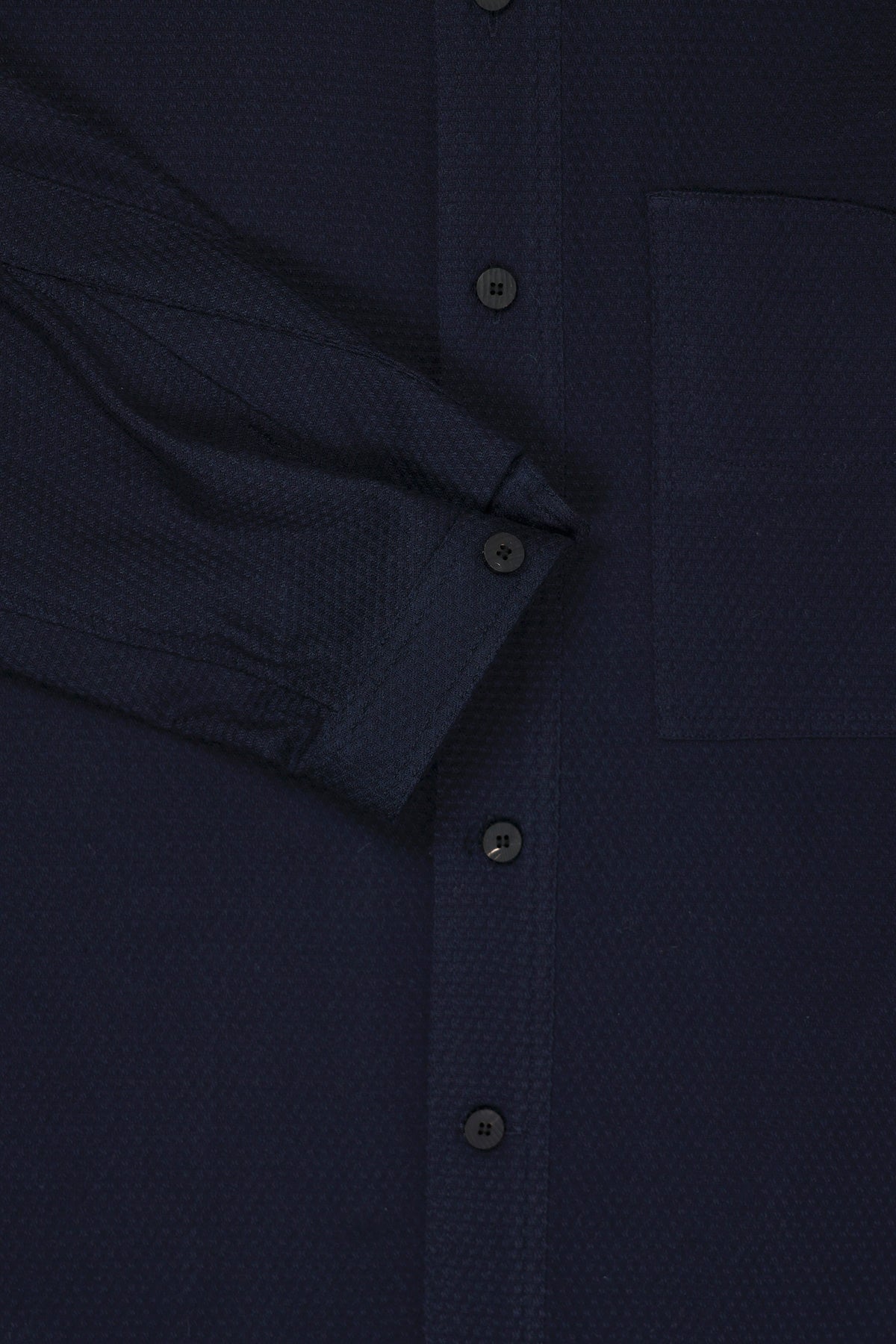 Document - Jacquard Cotton Shirt - Navy - Canoe Club