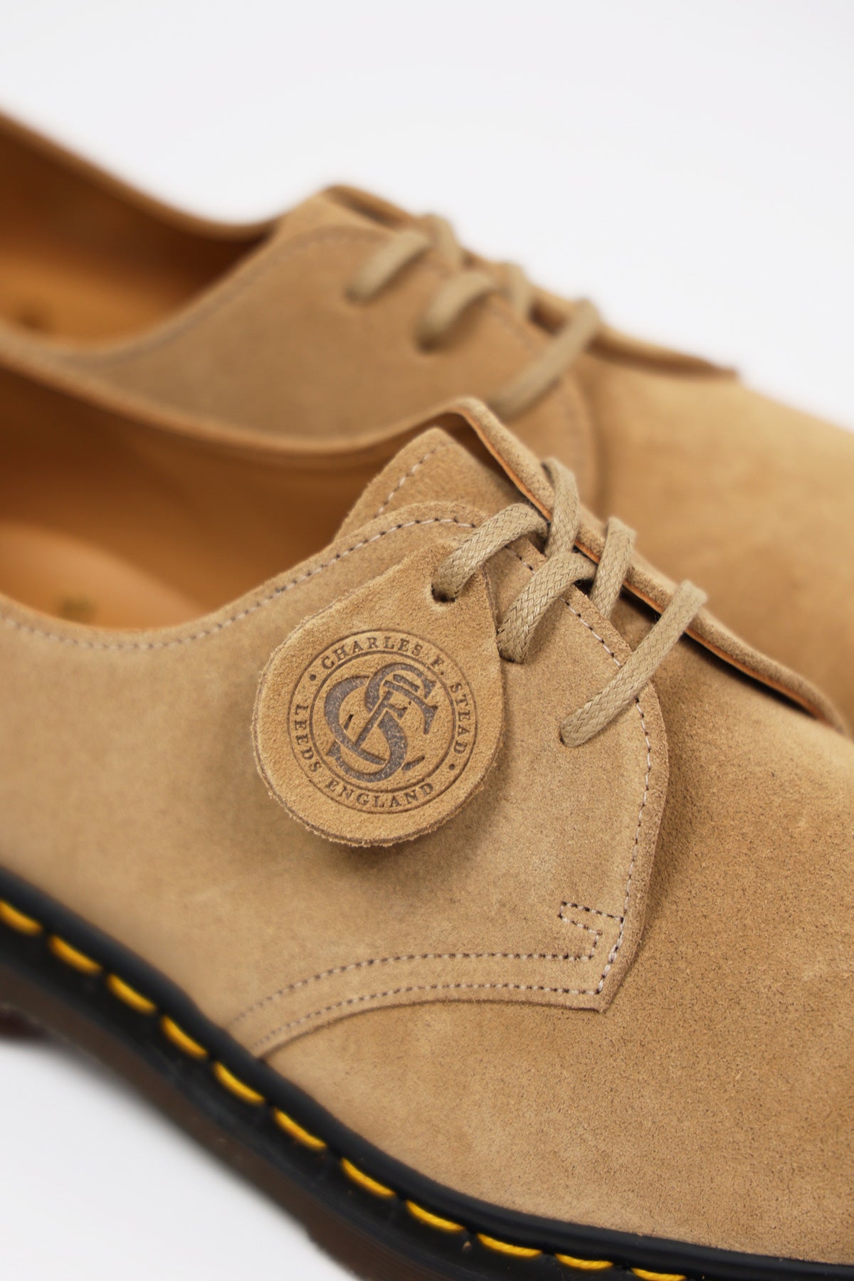 Dr. Martens - 1461 Shoe - Almond Beige Buck Suede - Canoe Club