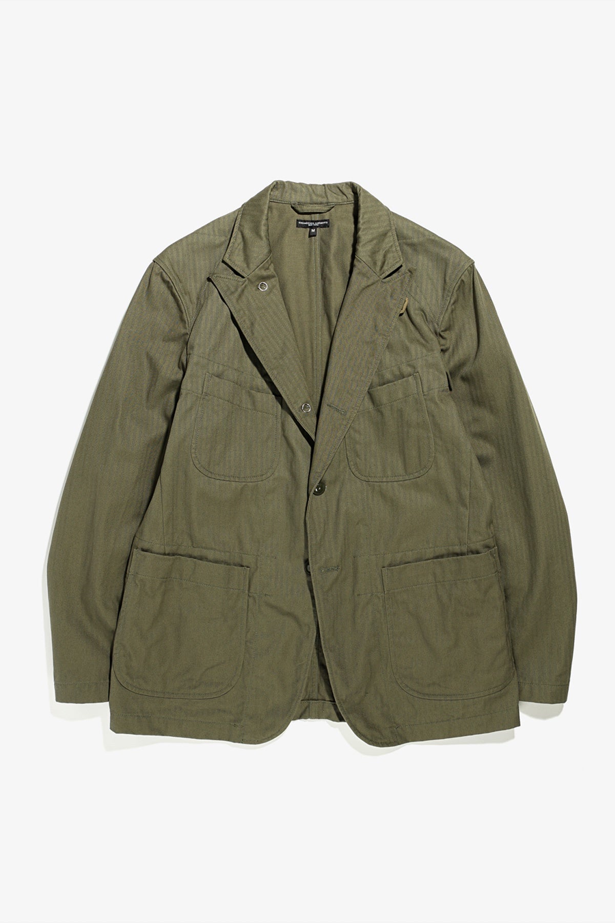 Bedford Jacket - Olive Cotton Herringbone Twill