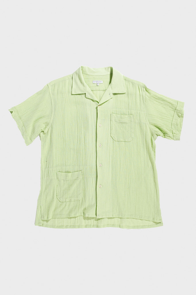 Engineered Garments - Camp Shirt - Lime Cotton Crepe - Canoe Club