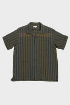 Engineered Garments - Camp Shirt - Olive Small Seersucker - Canoe Club