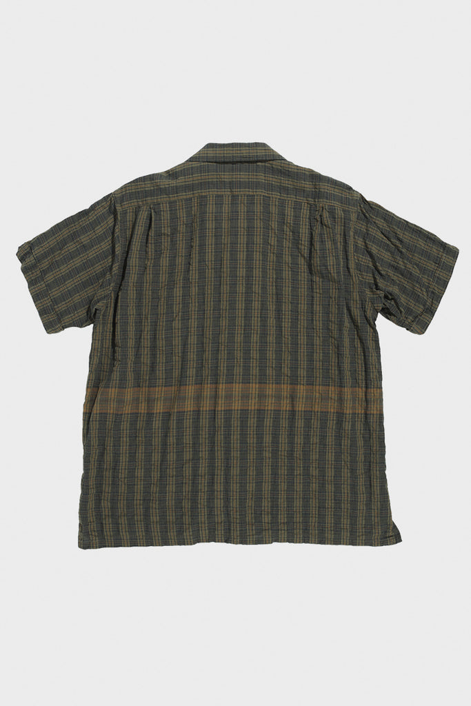 Engineered Garments - Camp Shirt - Olive Small Seersucker - Canoe Club