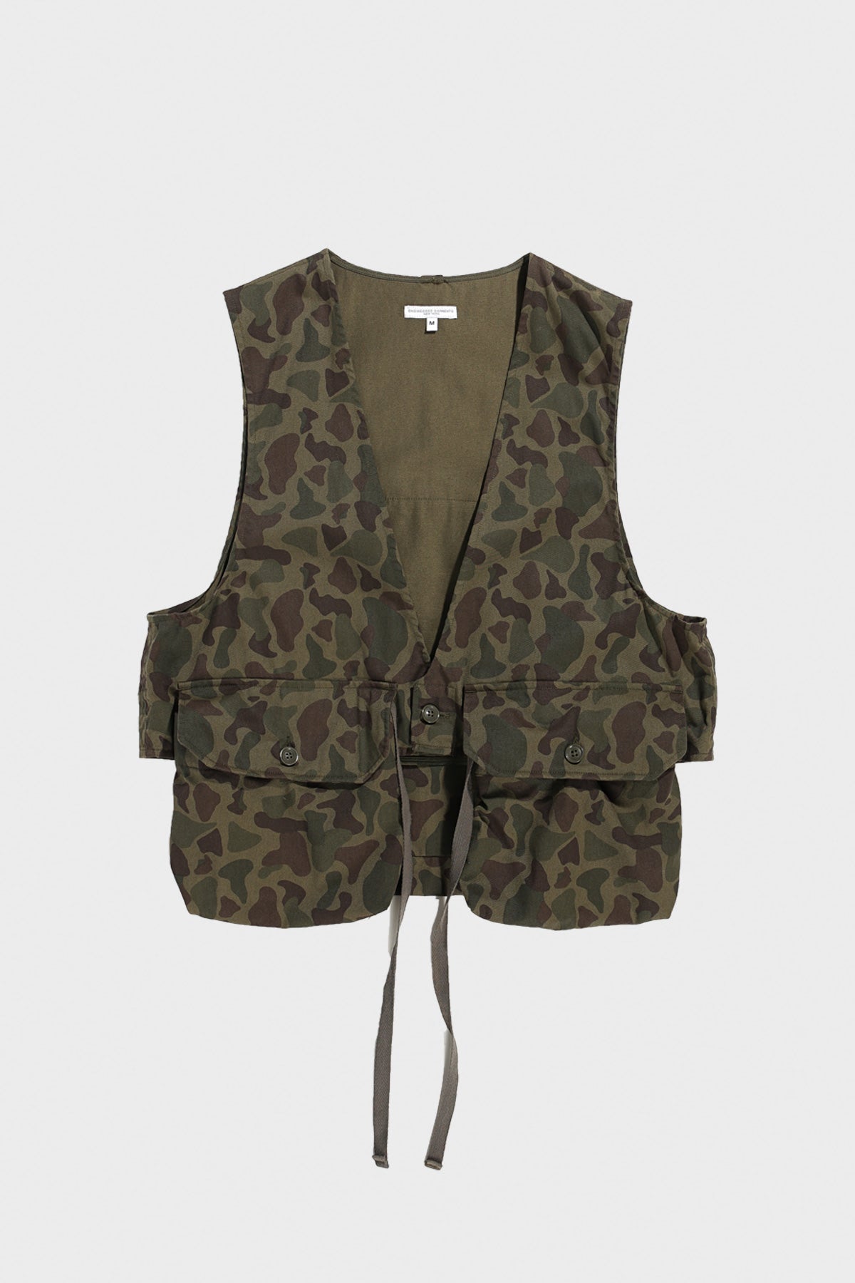 Engineered Garments - Fowl Vest - Olive Camo 6.5oz Flat Twill - Canoe Club