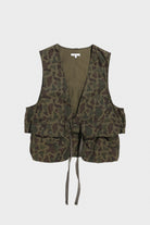 Engineered Garments - Fowl Vest - Olive Camo 6.5oz Flat Twill - Canoe Club