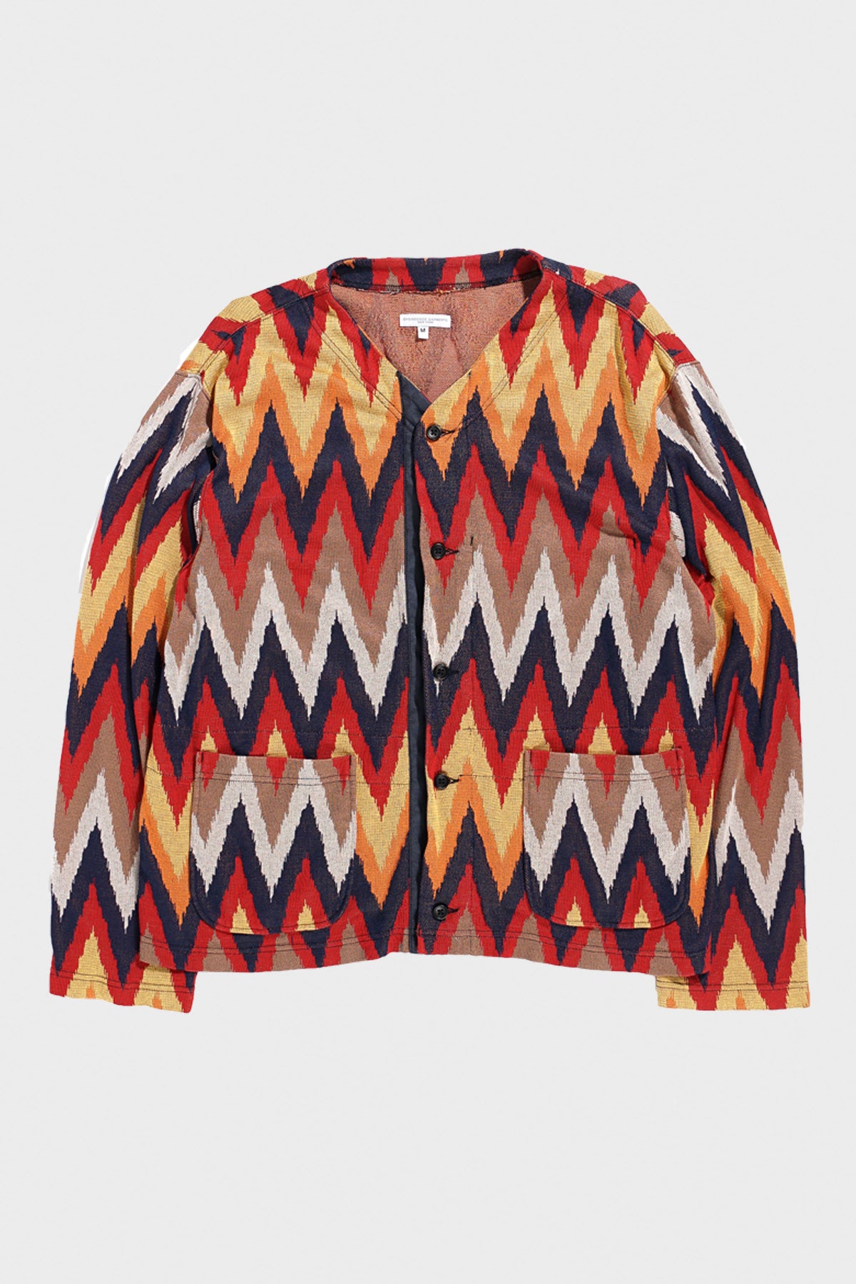 Engineered Garments - Knit Cardigan - Red/Navy Ikat Knit - Canoe Club