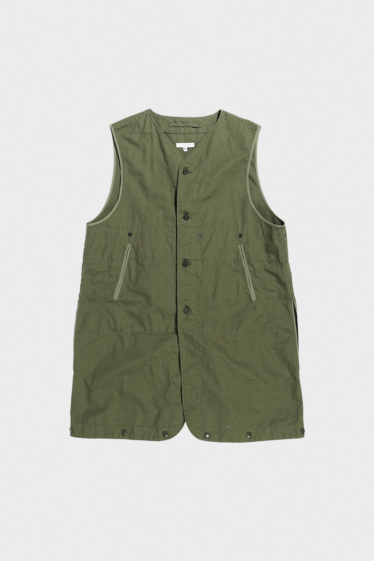 Engineered Garments - Liner Vest - Olive Cotton Ripstop - Canoe Club