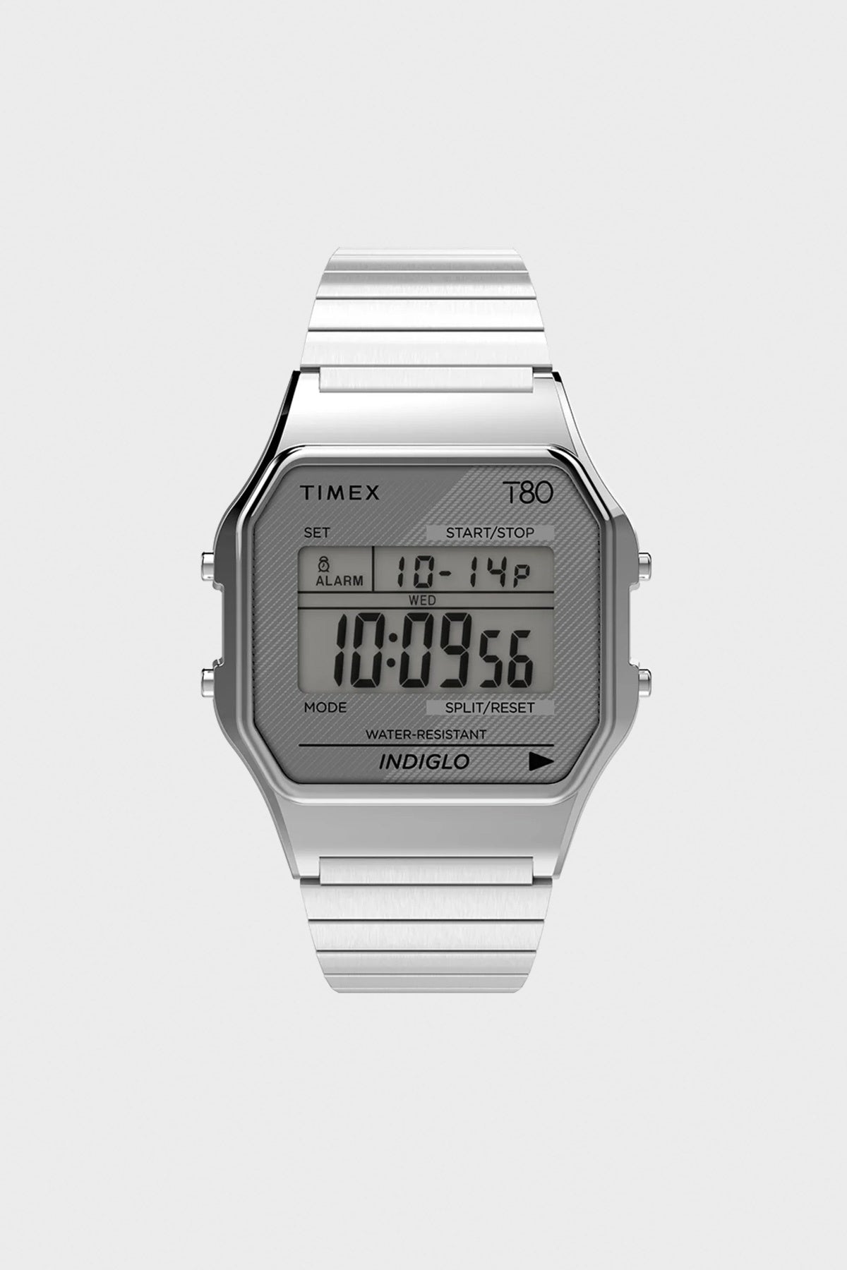 Timex - Timex T80 34mm Stainless Steel Bracelet Watch - Silver Tone - Canoe Club