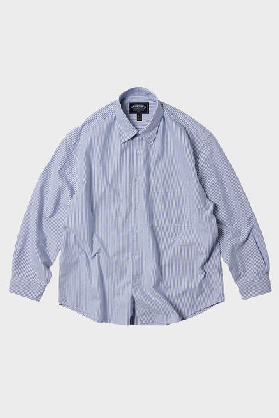 Frizmworks Stripe Cotton Relaxed Shirt | Blue | Canoe Club